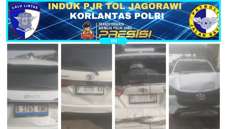 JAKARTA  — Kecelakaan beruntun yang melibatkan empat kendaraan terjadi di ruas Tol Jagorawi, tepatnya di Km 12 arah Bogor, Jawa Barat, pada Senin sore (6/7/2026). Berdasarkan laporan yang dihimpun media kami di lapangan, insiden ini dipicu oleh seorang pengemudi yang dinilai kurang mengantisipasi laju kendaraan di depannya sehingga terlambat melakukan pengereman.