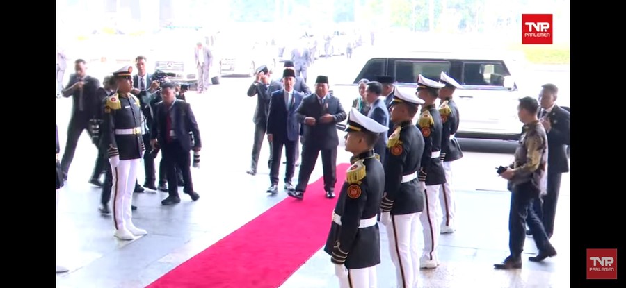 Prabowo dan Gibran Sambut Kunjungan Kenegaraan PM India Modi di Gedung DPR