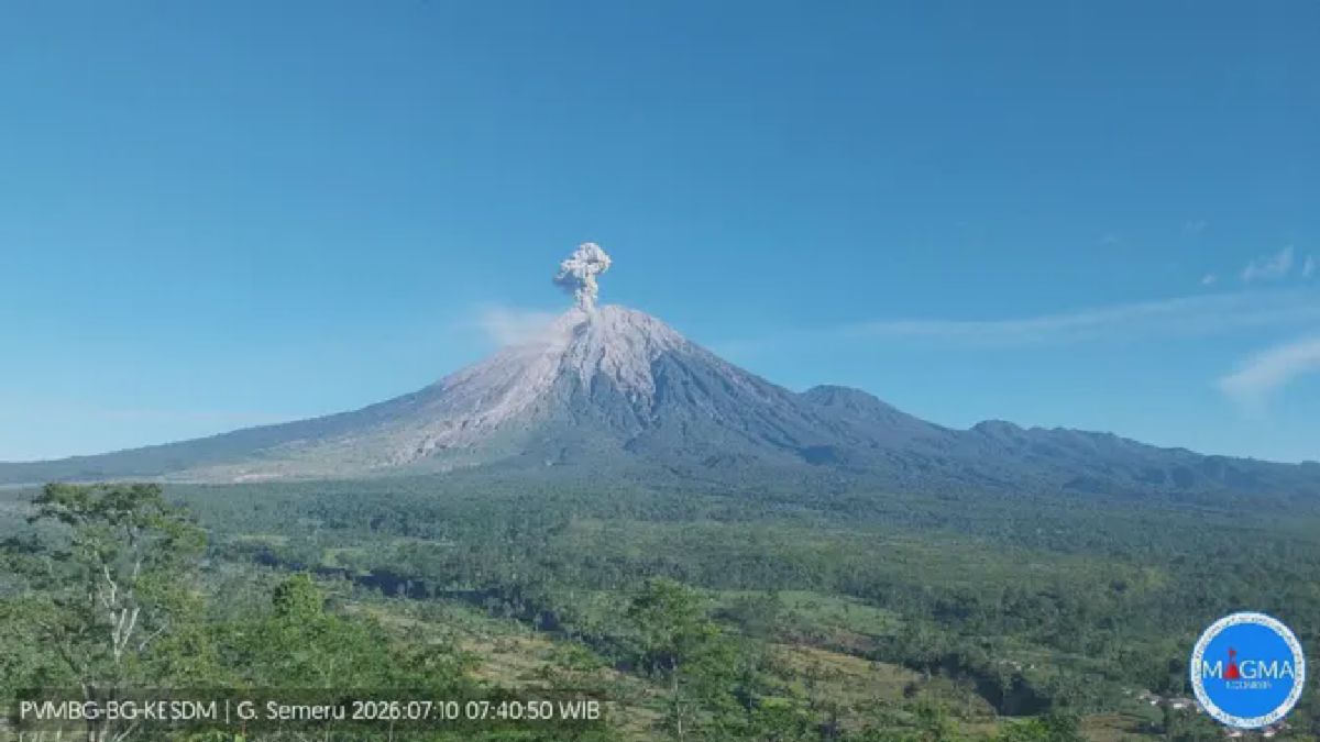 Gunung Semeru Erupsi Jumat Pagi, Kolom Abu 1.500 Meter