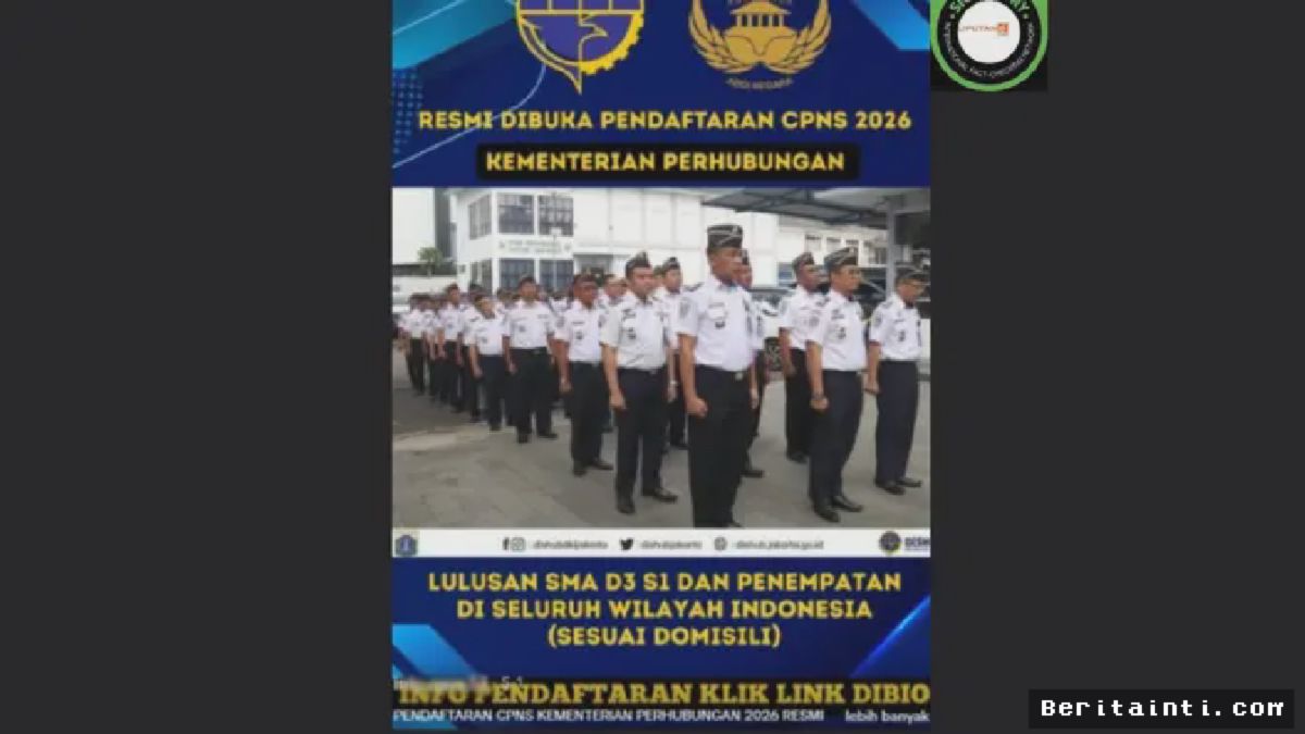 Jakarta — Cek Fakta: Link Pendaftaran CPNS Kemenhub 2026 Palsu